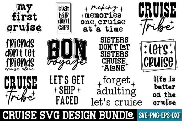 Cruise SVG Bundle: Graphics for T-Shirt Designs