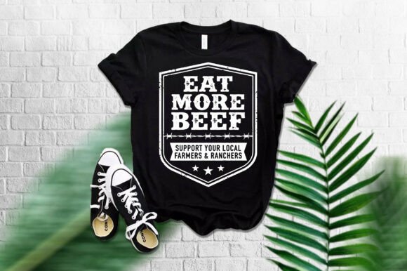 EAT MORE BEEF T-Shirt Design Graphics