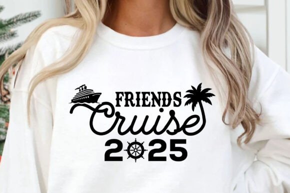 Friends Cruise 2025 SVG, Cruise Ship PNG
