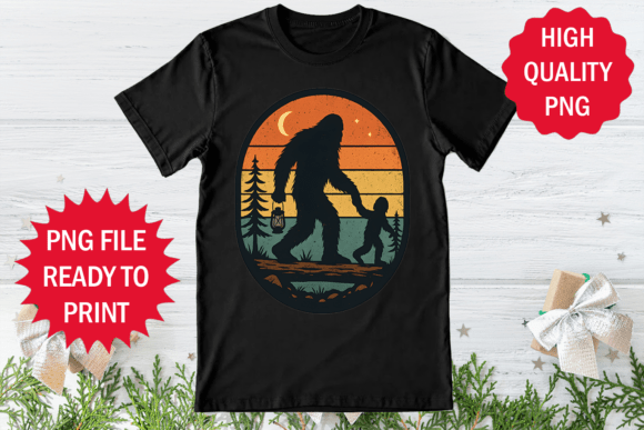 Review: Father and Son Bigfoot T-shirt Design