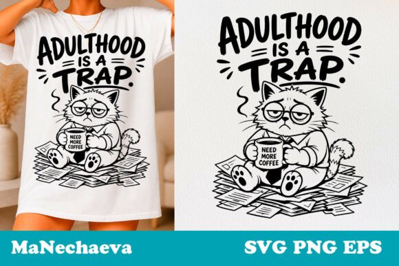 Sarcastic Cat Quote SVG: Graphics for T-Shirt Designs