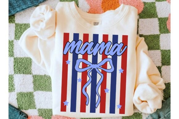 Striped Patriotic Mama Graphics for T-Shirt Designs