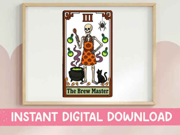 The Brew Master Tarot Card Halloween Graphics