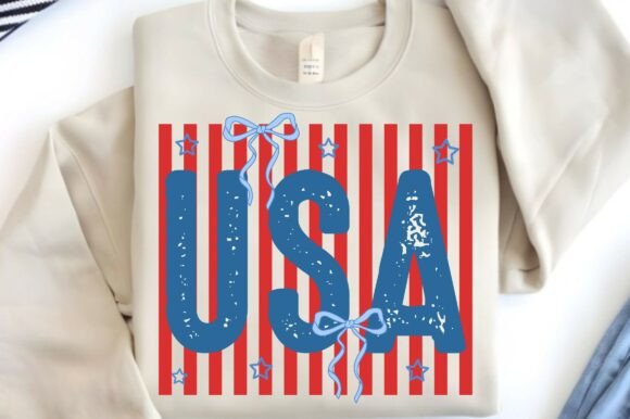 USA Preppy Stripes Stars PNG, SVG Graphics
